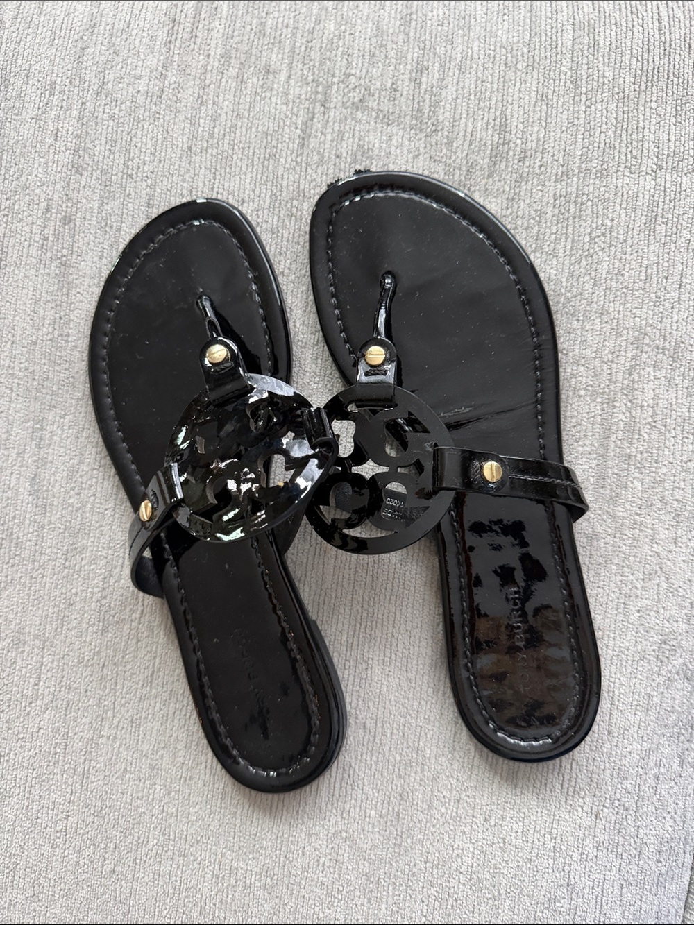 Tory Burch patent sandal